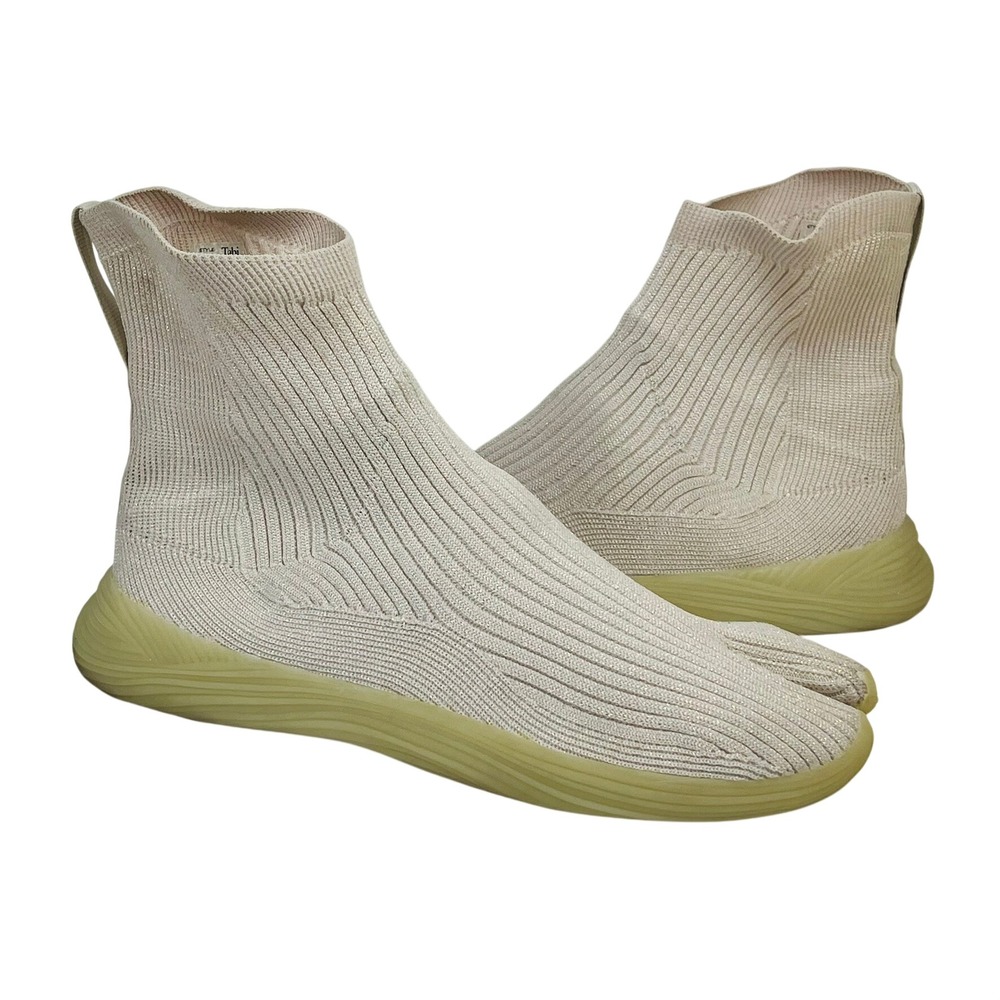 ILYSM Tabi Sneaker Unisex W10.5 M9 Cream Knit Split Toe ILY-01-410 Streetwear